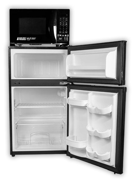 open mini fridge